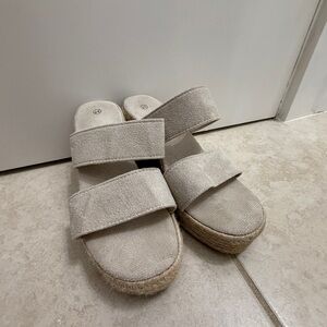 Women's Cream Espadrille Sandals